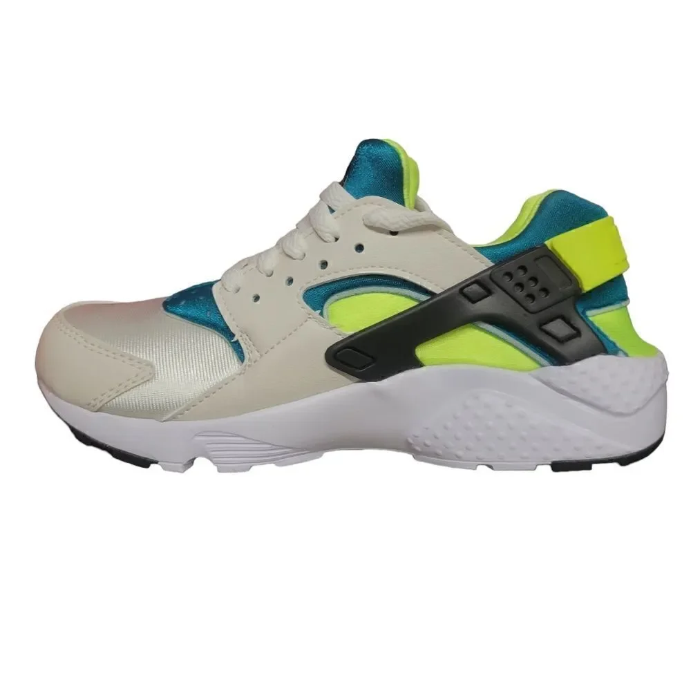 Nike Air Huarache Run Kids Size 4Y/Womens 5.5 Phantom Black Volt 654275-045